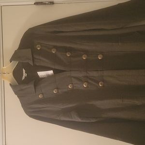 Hunter Green Grey military inspired Light weight coat